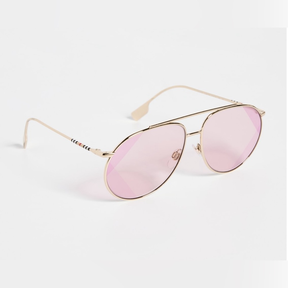 NEW BURBERRY AVIATOR PINK ALICE SUNGLASSES EYEWEAR